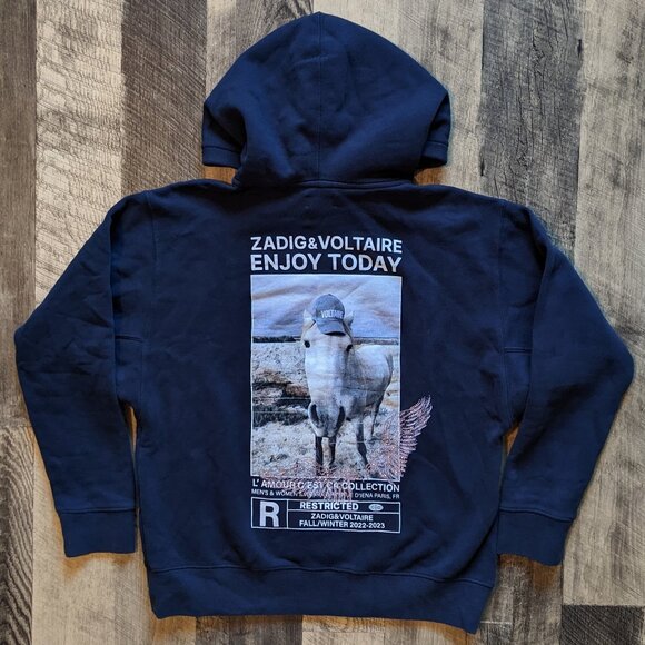 Zadig & Voltaire Spencer Compo Cheval Strass Hoodie - Picture 2 of 7